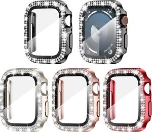 For Apple Watch Series 9 8 7 6 5 SE 3 Bling Case Screen Protector 41/45mm Cover