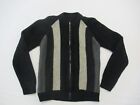 Vintage 60s Knitted Zip Up Cardigan Sweater Mens S - M YKK Zipper