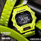 Casio G-SHOCK G-SQUAD GBD-200-9ER 46mm Green Resin Case and Band with Black Dial