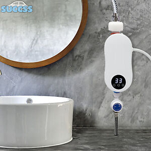 New ListingInstant Electric Bathroom Hot Water Heater With Shower Head White 110V 3500W