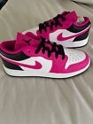 Nike Air Jordan 1 Low Fierce Pink Black White GS 5.5Y/ Women’s 7 DZ5365-601