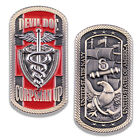Navy Corpsman Up Challenge Coin (Dog Tag Shape)