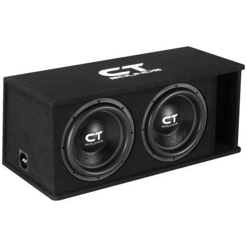 CT Sounds Dual 12” 2600W Loaded Tropo Series Subwoofer Box - TROPO-2X12D4