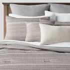 12pc Queen Cedarbrook Chambray Matelasse Stripe Comforter & Sheet Bedding Set