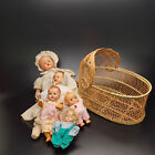 New ListingBaby Ideal Doll With Friends Collection of Vintage Dolls and Basket