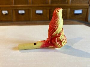 Vintage Celluloid Colorful Water Canary Bird Whistle Irwin Collectible