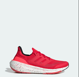 Men's Adidas UltraBoost Light Running Workout Shoes Scarlet Red / White IG0746