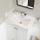 New ListingSwiss Madison 24 in. Ceramic Single Faucet Hole Vanity Top White / White Basin