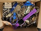 10 + lbs Box Jewelry Watches Vintage Modern Lot Craft Junk Broken And Wearable