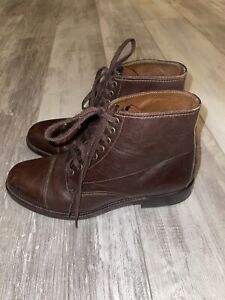 L.L. Bean Engineer Boots Brown Leather Goodyear Welt Mens 9.5 D Great Shape!