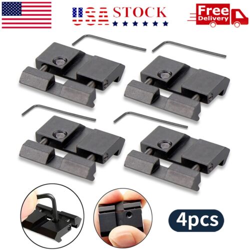 4X Dovetail Weaver Picatinny Base Snap in Rail Low Profile Adapter 11mm to 22mm