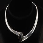 VTG Sterling Silver - MEXICO TAXCO Signed JRZ Onyx 19.5