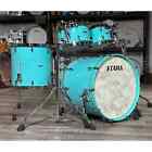 Tama Star Walnut 4pc Drum Set w/22bd Grand Aqua Blue