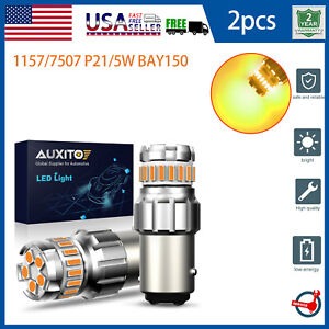 AUXITO 1157 7507 LED Amber Turn Signal Parking Light Bulb Super Bright EOW Pair