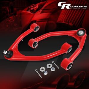 Red 2-4'' Lift Front Upper Control Arms for 2007-2015 Silverado Suburban 1500
