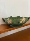 Roseville Pottery Green Iris Console Bowl Vintage Art #361-8”