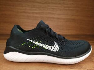 Nike Women's Free RN Flyknit Running Shoes Black White 942839-001 Lot Size 6.5