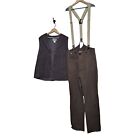Frontier Classics Old West Outfit Vest 2XL Tall Pants 42 Suspenders Reenactment