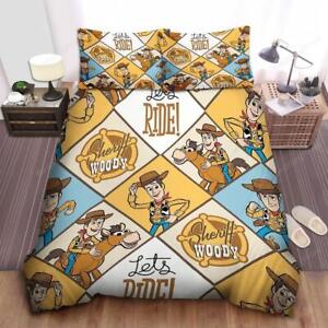 New ListingToy Story Woody Bullseye Let's Ride Quilt Duvet Cover Set Bedspread
