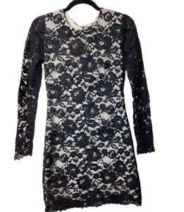 Theory Black Lace Dress Size 4