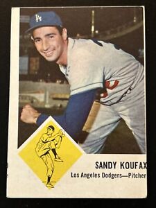 Sandy Koufax 1963 Fleer Baseball Card #42 Los Angeles Dodgers Pitcher