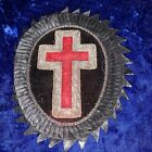 Vintage Masonic Knights Templar Red Cross Patch Uniform Hat Freemasonry