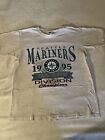 Vintage 1995 Seattle Mariners Mens AL West Champs Single Stitch T Shirt Size L