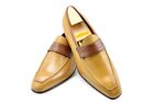 Handmade Men,s Original Tan Brown Loafers Slip Ons Shoes for Men's, men shoes