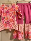 Naartjie 2 Piece Outfit Top and Ruffles Girls Size 6
