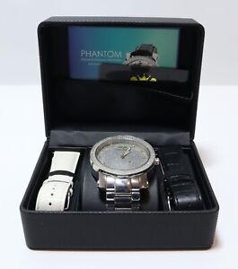 Luxurman Men's Diamond 50mm Quartz Watch