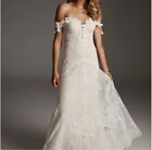 Rue De Seine Fox Gown Wedding Dress size 6 Ivory Lace Used Once