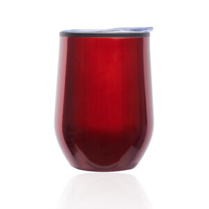 Stemless Wine Tumbler Coffee Travel Mug Glass Cup w/ Lid
