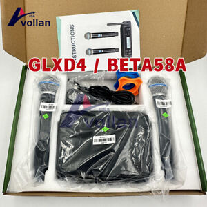 New GLXD4 BETA58A Vocal Dual Channel Wireless Microphone System UHF Cordless