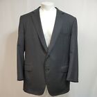 Samuelsohn Mens Size 46R 100% Wool Black Striped Blazer Jacket Saks Fifth Avenue