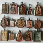 15 THAI BUDDHIST Buddha Buddhism Clay AMULET Jewelry Charms Pendants