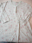 Cherokee Nightgown Green Floral Print Mid Length Cotton Blend Size XLarge