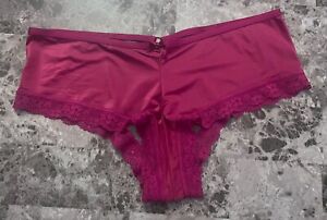 VICTORIA'S SECRET XL SATIN SMOOTH LACE STRAPPY BACK TASSEL RARE CHEEKY PANTIES