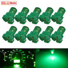 10 x Car LED T3 8mm Dashboard Light Speedometer Bulb Switch Lamp Green Globe 12V