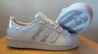 Adidas Men's Superstar J White & Silver Athletic Sneakers F33889  - Size 6.5
