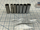 Craftsman 3/8 Deep Sockets, 7pc., 6pt. 3/8-11/16in. + 5/8 Spark Plug Socket, USA