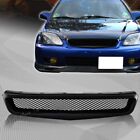 For 99-00 Honda Civic EK JDM Type-R Style Black Mesh ABS Front Hood Grille Grill (For: 2000 Honda Civic Si Coupe 2-Door 1.6L)