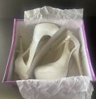 My Delicious Shoes - BEEVIS-S - White Size 7.5 Shoe - 4” Heel