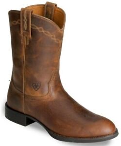 Ariat Men’s Heritage Roper Western Boots  Distressed Brown #10002284 Many Sizes