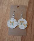 Womens Summer Surf Print Light Weight Faux Leather Dangle Earrings
