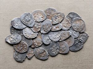 Ivan III * 1462-1505 LOT 30 COINS Silver Kopek SCALES Russian Coin #106