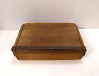 Vintage Wood #485 Cigar Box Metal Hinges Lid Clasp 4 Dividers Dove Tail EMPTY