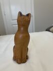 New Listingadorable 7.5 inch wooden Kitty statue