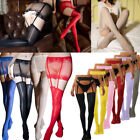 Womens Garter Belt Thigh High Stockings Skirted with Tights Suspender Pantyhose
