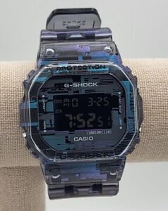 Casio G-Shock DW5600NN-1 Iridescent Translucent Digital Glitch Blazing Watch