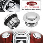 Chrome Flush Mount Vented Pop Up Fuel Tank Gas Cap For Harley Touring Softail US